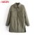 Tangada 2021 Women Thin Long Parkas Coats Loose Buttons Long Sleeves Pocket Ladies Elegant Coat QN20
